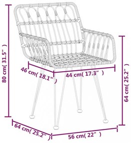 vidaXL 9 részes fekete polyrattan kerti étkezőgarnitúra