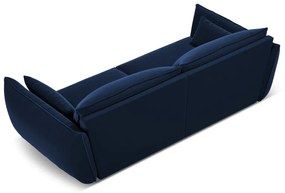 Sötétkék bársony kanapé 208 cm Vanda – Mazzini Sofas