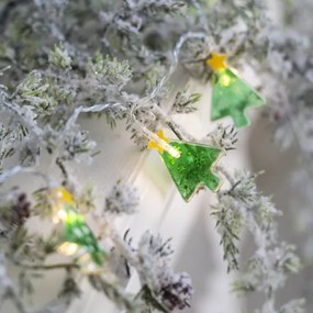 Elemes karácsonyfa fényfüzér meleg fehér 1 m