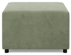 Zeus puff, kordbársony, 70x70, zöld