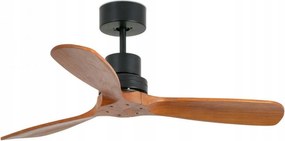 Faro Mini Lantau S fekete mennyezeti ventilátor DC motorral és fa lapátokkal