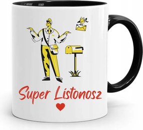 Fekete Bögre Postásnak Szuper Postás Nyomtatott Fényképpel