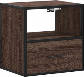 vidaXL barna tölgy színű falra szerelhető éjjeliszekrény 40x31x39,5cm