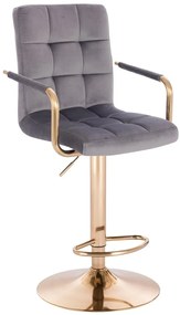 HC1015WP Grafit modern velúr szék arany lábbal
