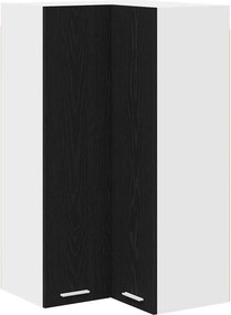 vidaXL Függő szekrény Fekete tölgy és fehér 57 x 57 x 100 cm Faanyag