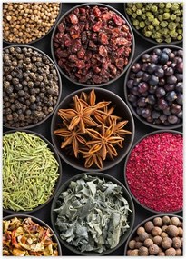 Poszterek 50x70 Fűszertartó tálak gyógynövények