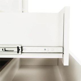 Vitrin MZ6, fehér/grand tölgy, LEON