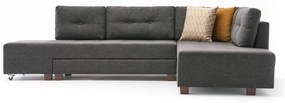 Sötétszürke kinyitható sarokkanapé (jobb oldali) Manama – Balcab Home