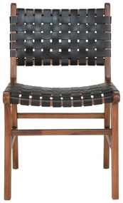 Fekete-barna teakfa étkezőszék szett 2 db-os Perugia – House Nordic