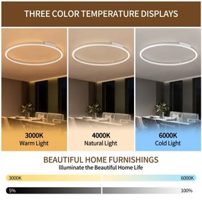 Brilagi - Fényerőszabályozható LED lámpatest PORTOFINO LED/85W/230V Ø 120 cm ezüst+távirányító