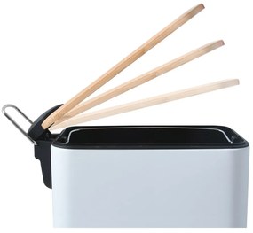 Fehér acél pedálos szemetes 5 l Erik – Spirella