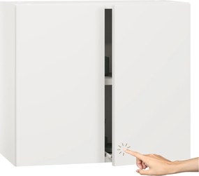 Kis fürdőszoba szekrény akasztós fehér matt fürdőszoba szekrény elegáns 60cm