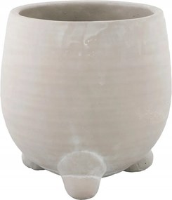 Beton Virágtartó Szürke 17x19cm Lábakon