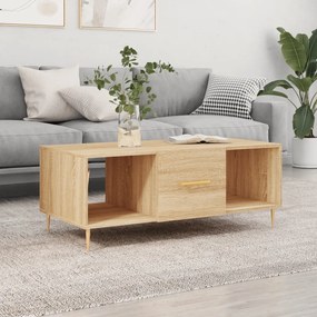 Sonoma tölgy színű szerelt fa dohányzóasztal 102 x 50 x 40 cm
