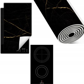 Indukciós Védőszőnyeg Konyhapult 30x52 fekete márvány