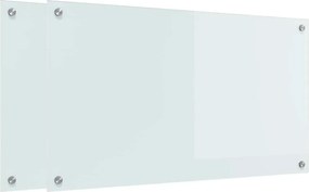 vidaXL Konyhai splashback 2 pcs Fehér 90 x 50 cm edzett üveg