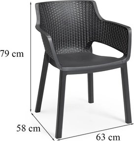 Eva Balcony kerti bútor garnitúra szett vigo asztallal