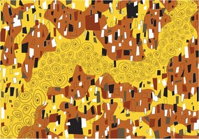 Fotótapéta Absztrakt geometria spirálok arany bronz modern 254x184 +ragasztó