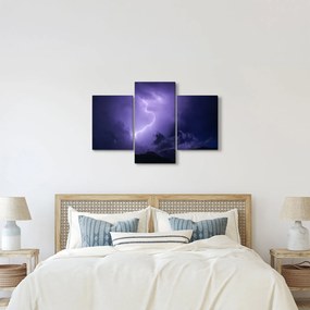 Kép - lila égbolt és villám (90x60 cm)