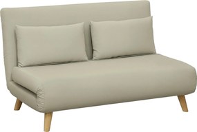 HOMCOM 3 az 1-ben Kanapéágy 130 x 78 cm, Hálószobafunkcióval, Összecsukható Kényelmes Kanapé Derékpárnával, Bársonyos Hatással, Állítható Hátkarral Na