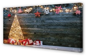 Canvas képek Ajándékok karácsonyfa díszítés táblák 120x60 cm