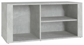 betonszürke szerelt fa cipőszekrény 100x35x45 cm