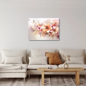 Üveg kép - Virágok (70x50 cm)