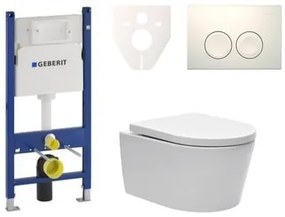 Fali WC szett Geberit előtétfalas szereléshez + SAT Brevis WC SIKOGES7W1