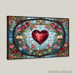 Szív katedrál – Diamond prémium falikép – romantikus elegancia 60x40 cm