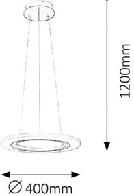 Rabalux 2428 - LED Csillár ADRIENNE LED/20W/230V ezüst