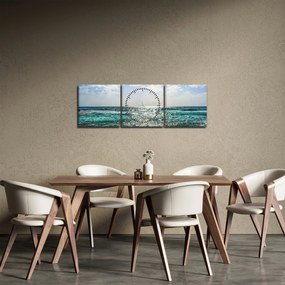 Egy kép a tenger szintjéről (órával) (90x30 cm)