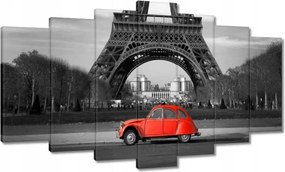 Vászonkép 140x80 Piros autó torony