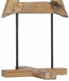 Karácsonyfa állvánnyal Barna 120 cm Tömör tíkfa