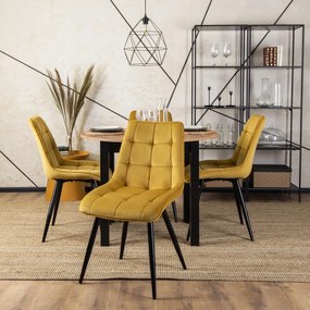 Mustársárga Bársony Étkezőszék RIO