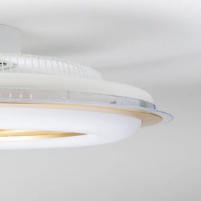 Brilagi - LED Dimmelhető lámpa ventilátorral RONDA LED/48W/230V arany + távirányító