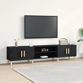 TV Szekrény Fekete Tölgy 180x31,5x40 cm Műgyanta