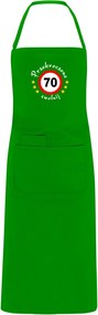 Konyhai kötény hímzéssel ajándék 70. születésnapra 70-es hímzés