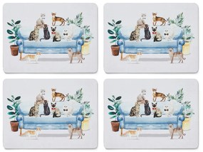 Curious Cats 4 db-os parafa tányéralátét szett, 21,5x29 cm - Cooksmart ®