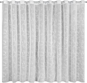 Függöny készre szerelve Anira 350x250 Eurofirany fehér ezüst levelek