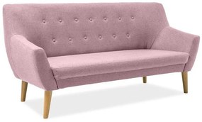 Háromszemélyes kanapé, rózsaszín/bükk, NORDIC