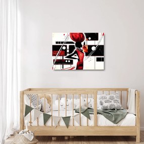 Egy ősi hölgy képének festménye (üvegen) (70x50 cm)