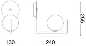 Ideal Lux - LED Fali lámpa BIRDS 1xG9/3W/230V fekete/arany