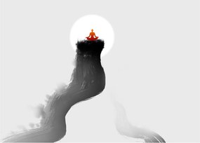 Kép - Meditáció a hegységen (üvegen) (70x50 cm)