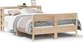 vidaXL tömör fenyőfa ágy matrac nélkül 150x200 cm
