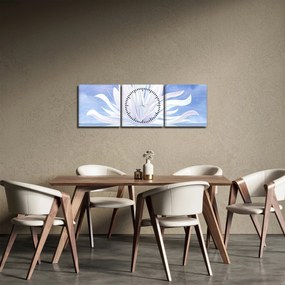 Kép - lótuszvirág (órával) (90x30 cm)