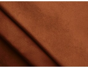 Terrakotta színű kárpitozott ágyneműtartós franciaágy ágyráccsal 180x200 cm Hauke – Makamii