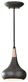 Feiss FE-BESO-P-S-DBZ - BESO függőlámpa kábellel 1xE27/60W/230V Ø 17,9 cm, fekete/réz