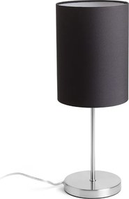 RENDL NYC/RON 15/20 asztali lámpa Polycotton fekete/nikkel 230V LED E27 15W