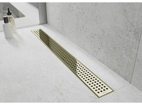 Mexen Flat M08 rozsdamentes acél zuhanytálca 90 cm, arany, 1525090-15