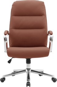 Irodai szék, barna camel/króm, ADMON